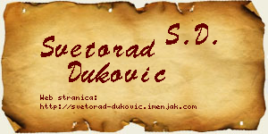 Svetorad Duković vizit kartica